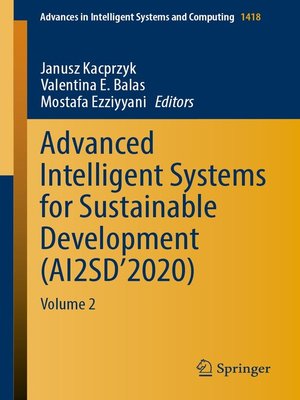 Advanced Intelligent Systems for Sustainable Development (AI2SD 